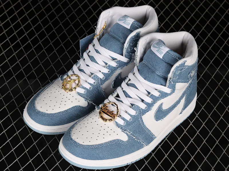 All categories Air Jordan Jordan series basketball shoes Air Jordan 1 High foreign trade version Air Jordan 1 High OG "Denim" AJ1 Joe 1 denim washed denim DM9036-104